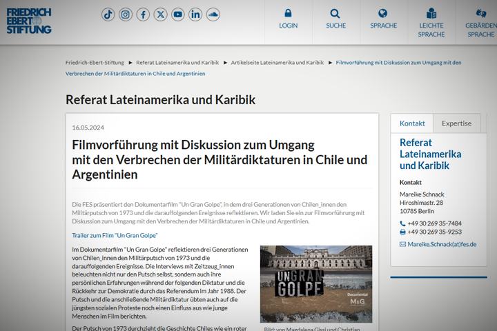 FES anuncia la proyección de «Un Gran Golpe» en Berlín